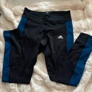 Adidas Women's Black and Blue Leggings